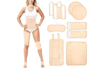 9Pcs Castor Oil Pack Kit Compress Reusable Wrap Belt Inflammation Toxin Remover Set -Nude