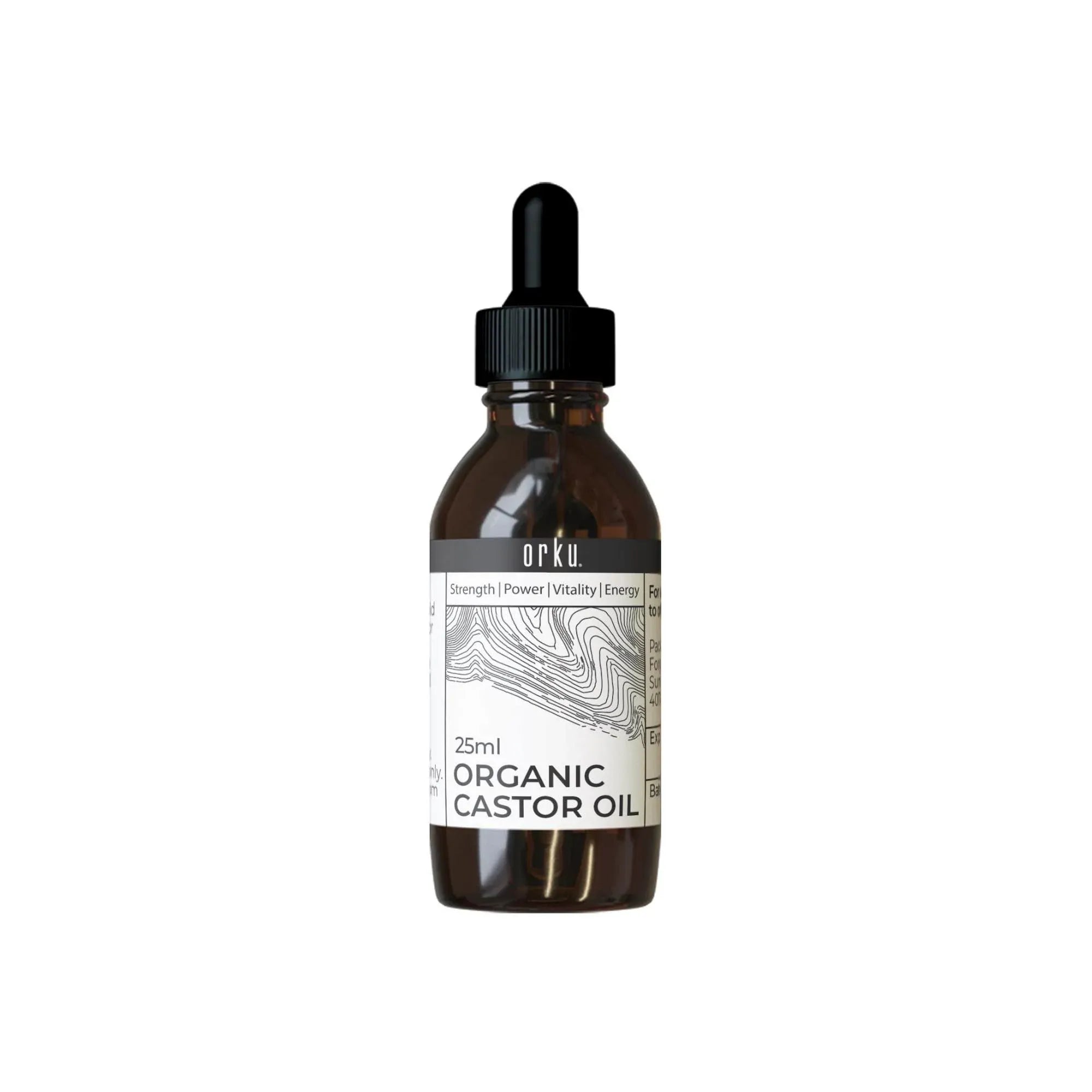 Orku 25ml Organic Castor Oil + Dropper - Hexane Free Cold Pressed Main image