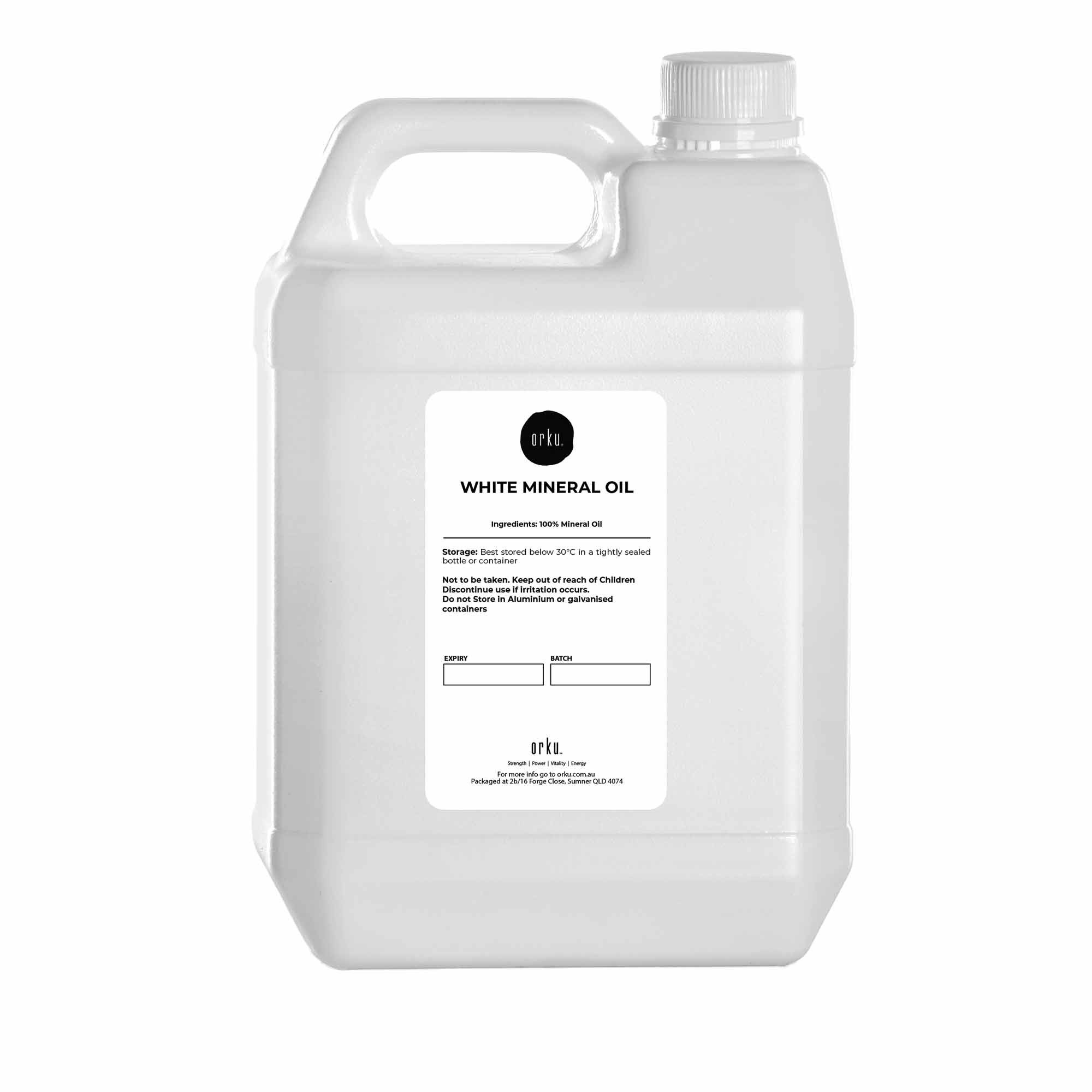 5L White Mineral Oil - Liquid Paraffin Carrier for Essential Oils Skin Hair Main image