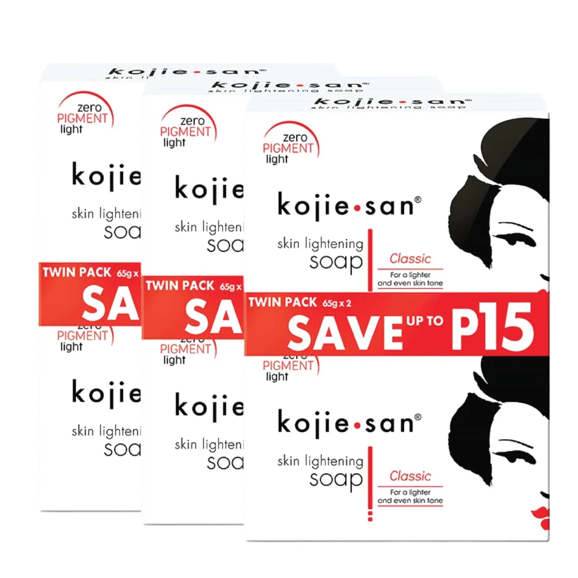 6x 65g Kojie San Soap - Original Kojic Acid Bars Main image
