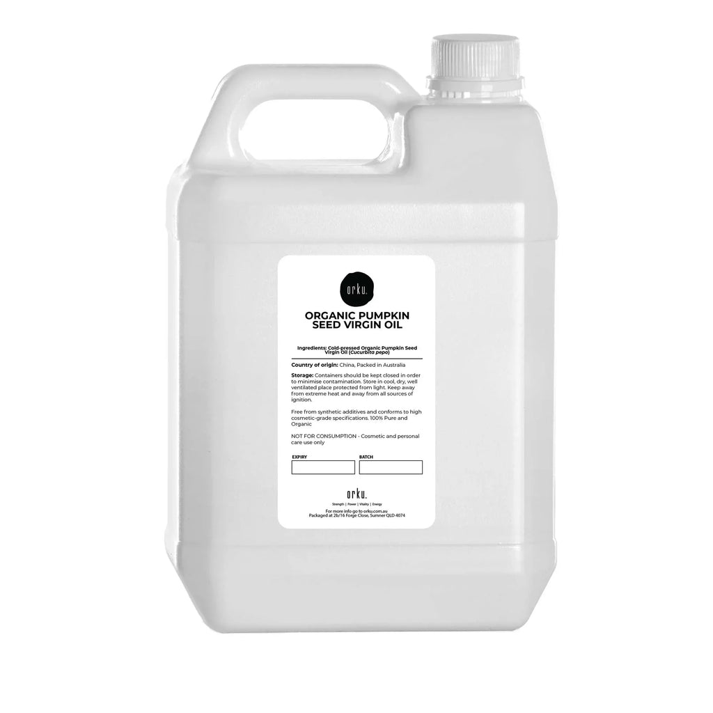 Orku 5L Organic Pumpkin Seed Oil – Virgin Cold Pressed Unrefined Cosmetic Grade