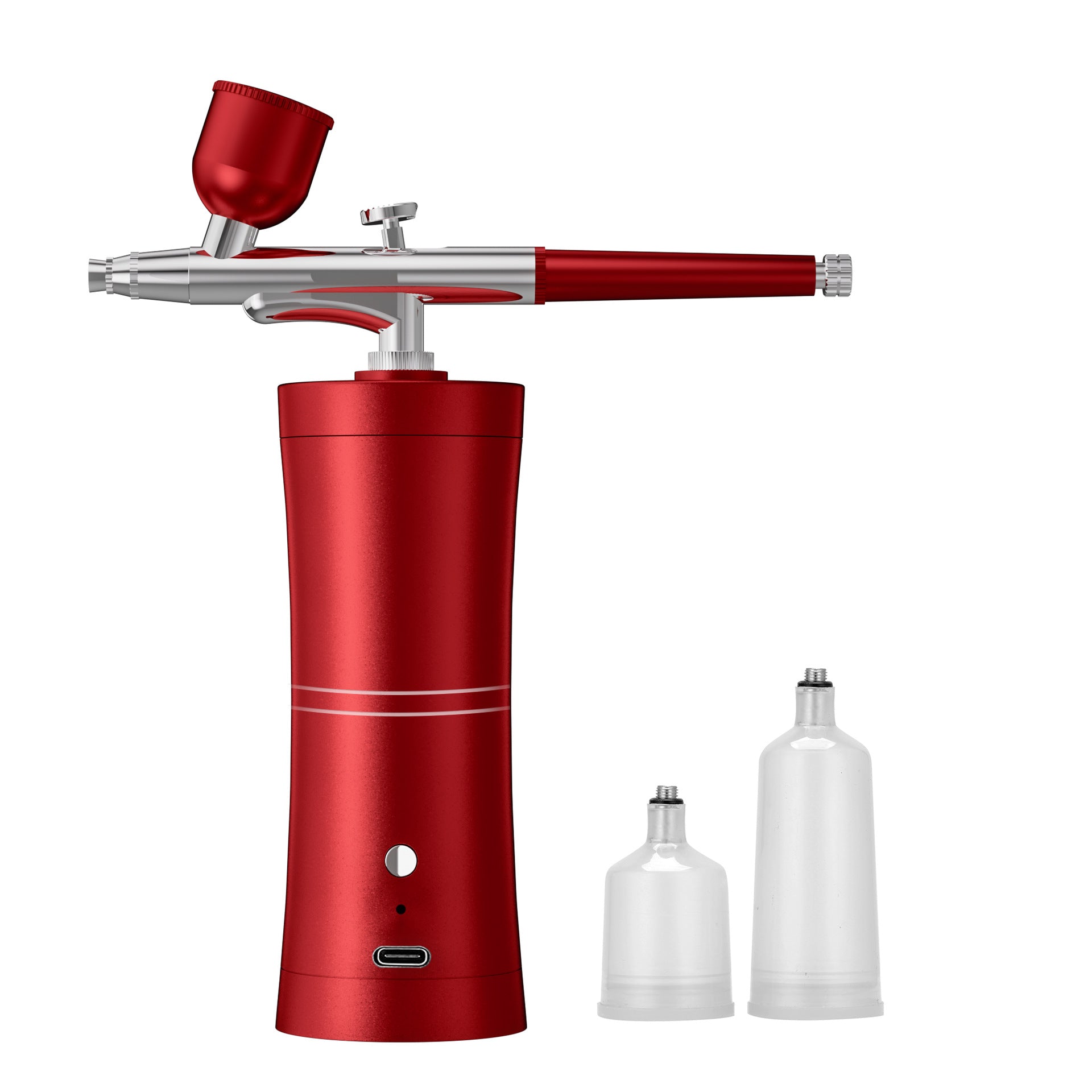 Red Portable Oxygen Infusion Airbrush - Facial Mist Sprayer for Hydration & Skincare Main image