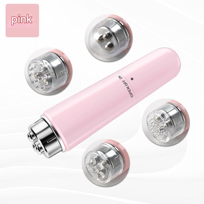 Pink Electric Eye Massager Pen - Vibration Massage Wand for Eye Area, Face, and Neck - Battery Operated Skincare Tool（Batteries not included）, Compact Daily Use, Gift Ready Main image