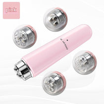 Pink Electric Eye Massager Pen - Vibration Massage Wand for Eye Area, Face, and Neck - Battery Operated Skincare Tool（Batteries not included）, Compact Daily Use, Gift Ready