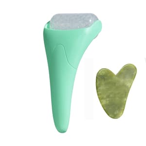 Face Ice Roller and Gua Sha Set Purple