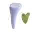 2-piece Purple Face Ice Roller with Gel Cooling Head and Gua Sha Board- Reusable PP and Gel Cold Massage Tool for De-Puffing, Soothing, and Refreshing Skin, Easy to Freeze, Comfortable Grip, Daily Skincare Essential