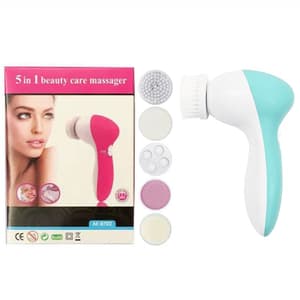 Electric Facial Cleansing Brush 5 In 1 Blue Secondary image