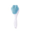 Blue Silicone Cat Paw Face Brush - Long Handle Manual Facial Cleanser for Deep Pore Cleaning, Exfoliating & Massaging - Soft Bristles for Blackhead Removal, Gentle on Skin, Travel Friendly 