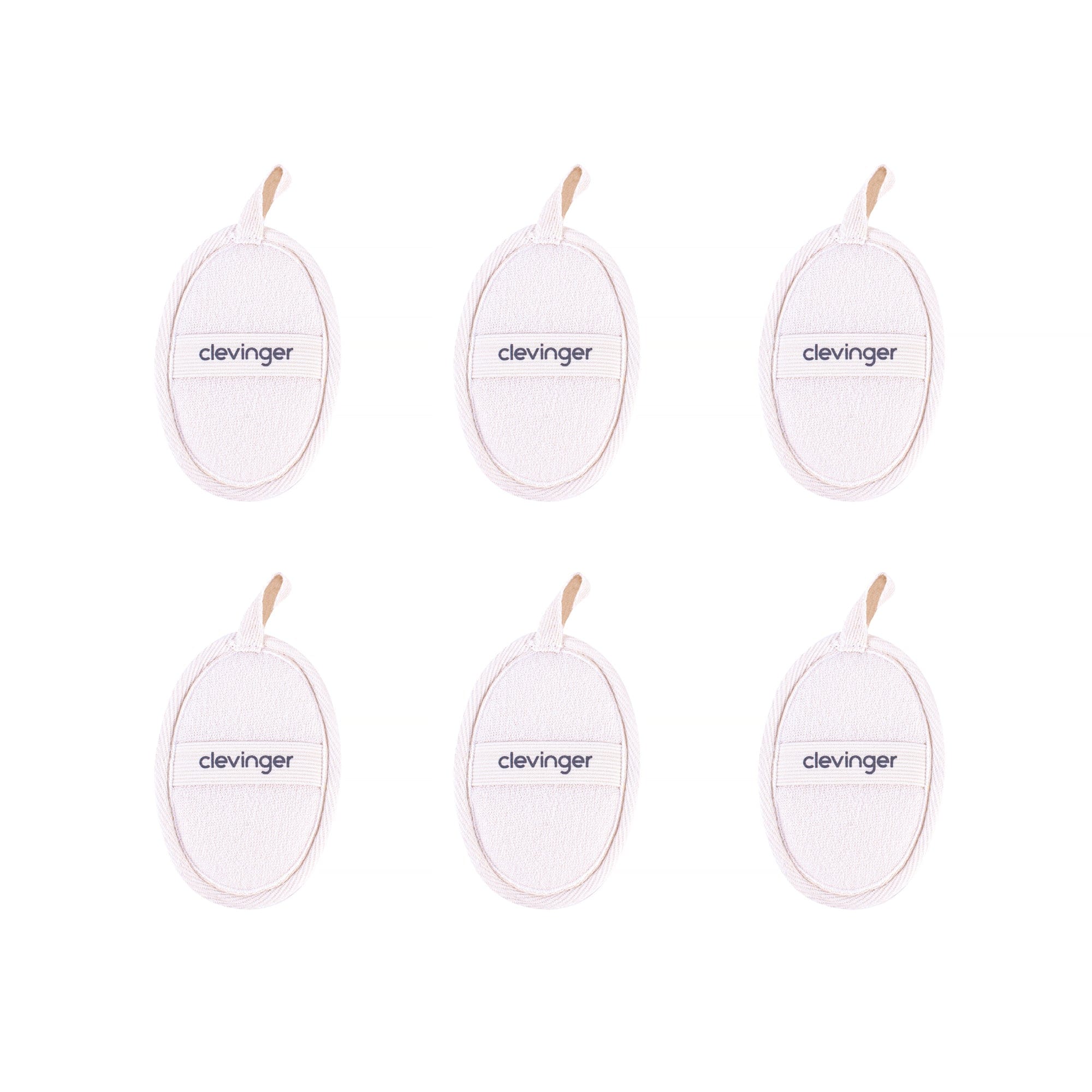 6 pcs Clevinger Eco Oval Facial Exfoliating Loofah – Biodegradable Skin Exfoliation Pads Main image