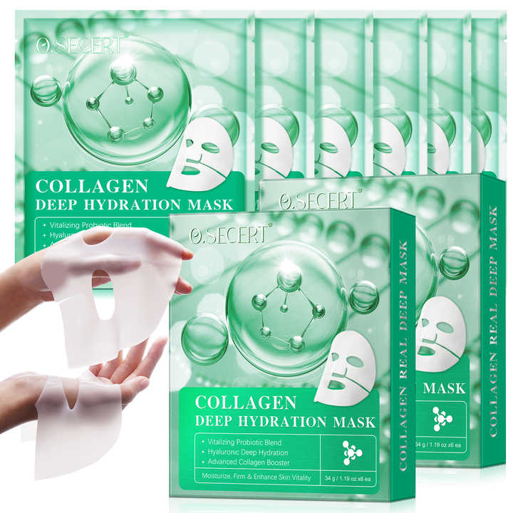collagen Real Deep Facial Sheet Mask for Women Deep Moisturizing Overnight Sleeping Main image